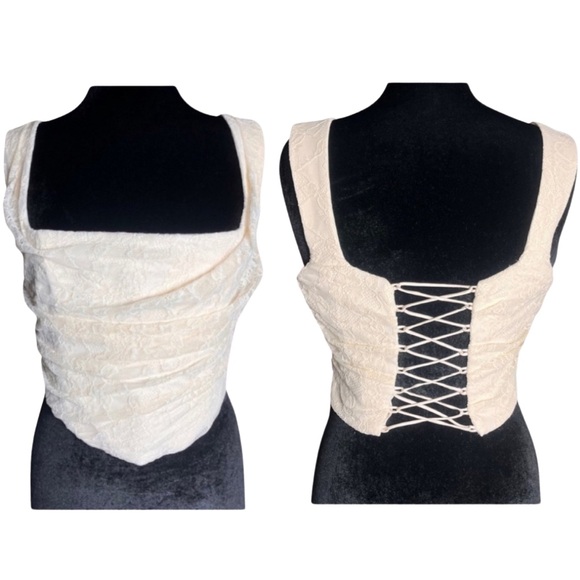 NWOT House of CB ‘Una' Vintage Cream Lace Corset- L (BIGGER/PLUS CUP) *145 - Picture 2 of 8